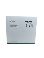 Caja de producto K-Chic Skin Especialidad ANUA Heartleaf 77 Clear Pad para cuidado facial calmante y exfoliante