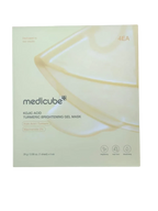 Caja de mascarillas K-Chic Skin Especialidad Medicube con ácido kójico y cúrcuma para iluminar y unificar el tono facial