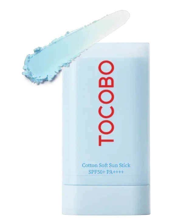 Protector solar en barra TOCOBO Cotton Soft Sun Stick de K-Chic Skin con acabado mate y textura suave